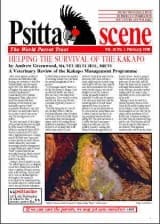 The cover of a 1998 issue of PsittaScene, magazine of the World Parrot Trust