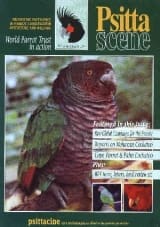 The cover of the August 1998 PsittaScene, magazine of the World Parrot Trust