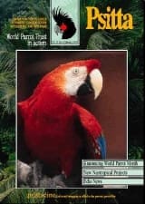 The cover of a 1999 issue of PsittaScene, magazine of the World Parrot Trust