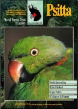 The cover of the August 1999 PsittaScene, magazine of the World Parrot Trust