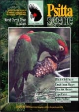 The cover of a 2001 issue of PsittaScene, magazine of the World Parrot Trust