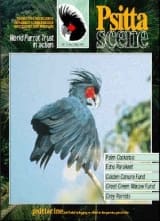 The cover of the May 2001 PsittaScene, magazine of the World Parrot Trust