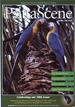 The cover of the 50th issue of PsittaScene, magazine of the World Parrot Trust