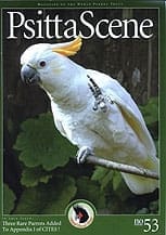 The cover of the November 2002 PsittaScene, magazine of the World Parrot Trust