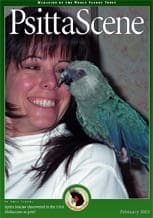 The cover of the February 2003 PsittaScene, magazine of the World Parrot Trust