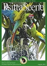 The cover of the August 2003 PsittaScene, magazine of the World Parrot Trust