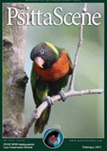 The cover of the February 2011 PsittaScene, magazine of the World Parrot Trust