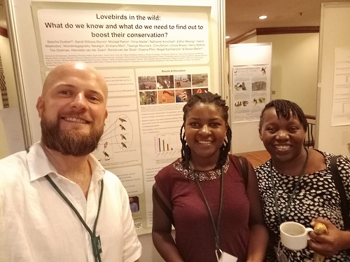 Sharing the love: lovebird researchers and conservationists come together at PAOC15 in Vic Falls